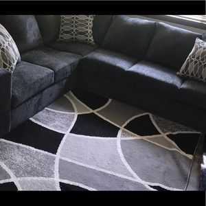 Black and grey carpet